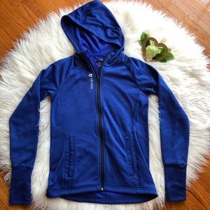 Reebok Size XS Woman’s Blue Hoodie Slim Athletic
